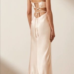 Shona Joy LA LUNE BACKLESS MIDI DRESS - CREAM